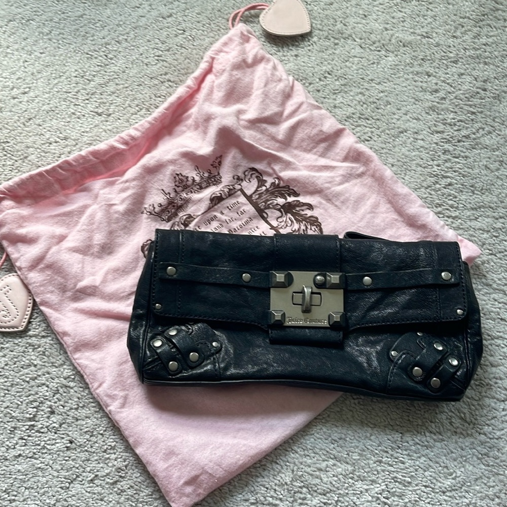 Juicy Couture Black Leather Clutch